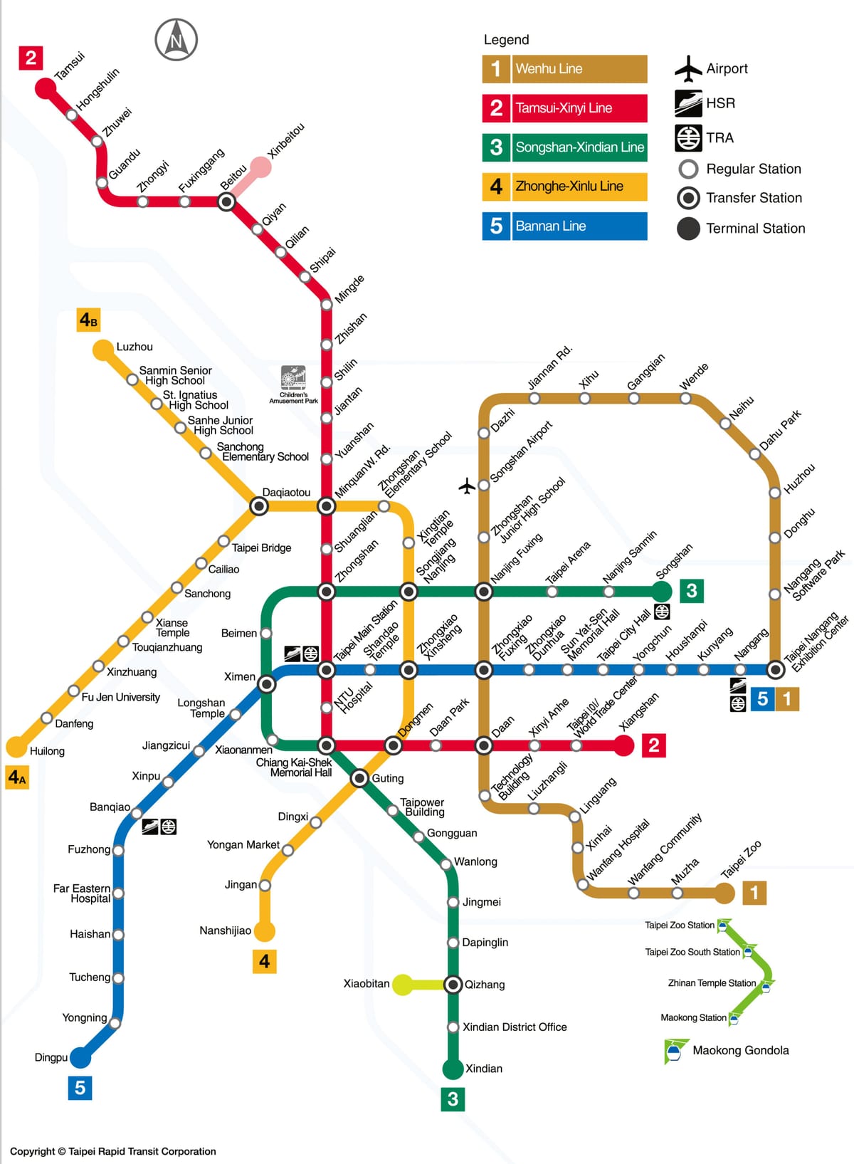 mrt χάρτης Ταϊπέι 2016