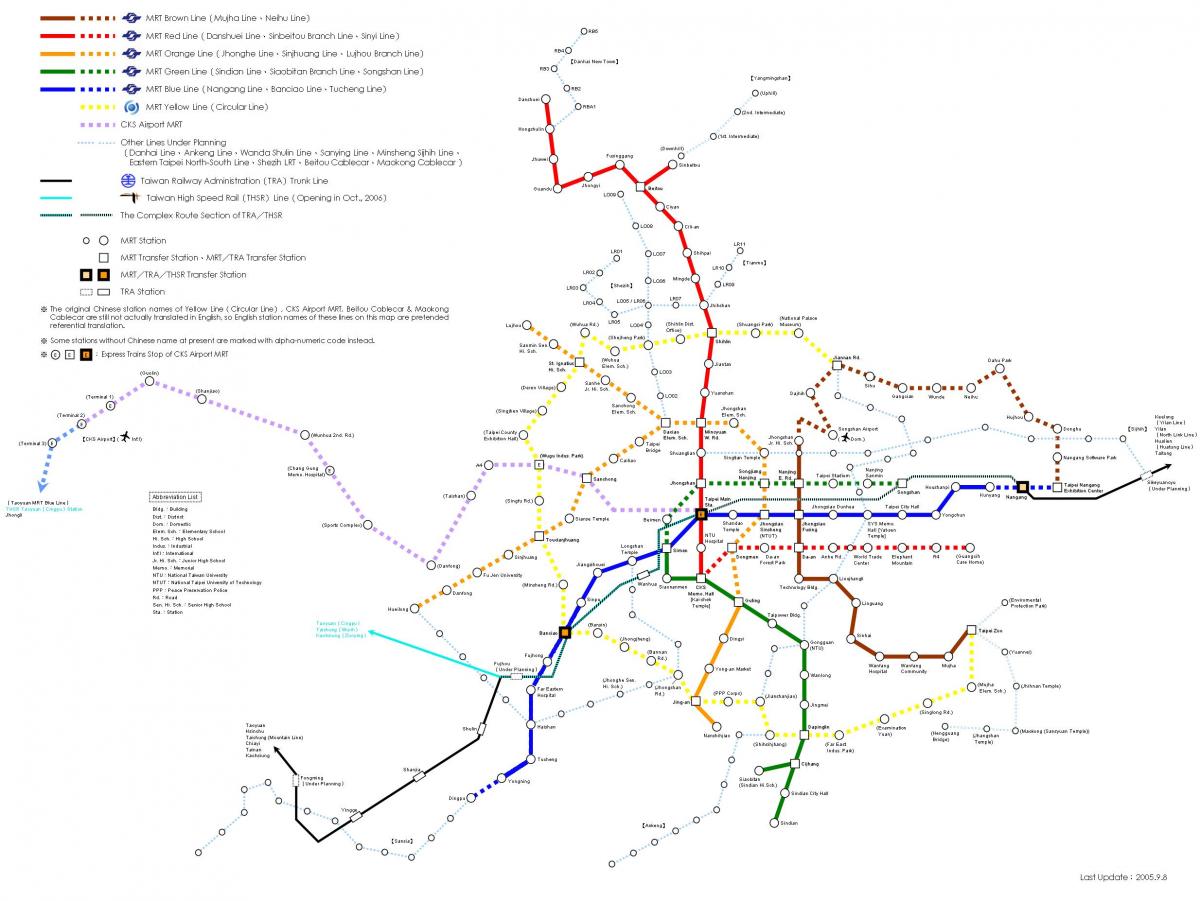 χάρτης της Ταϊπέι hsr σταθμό
