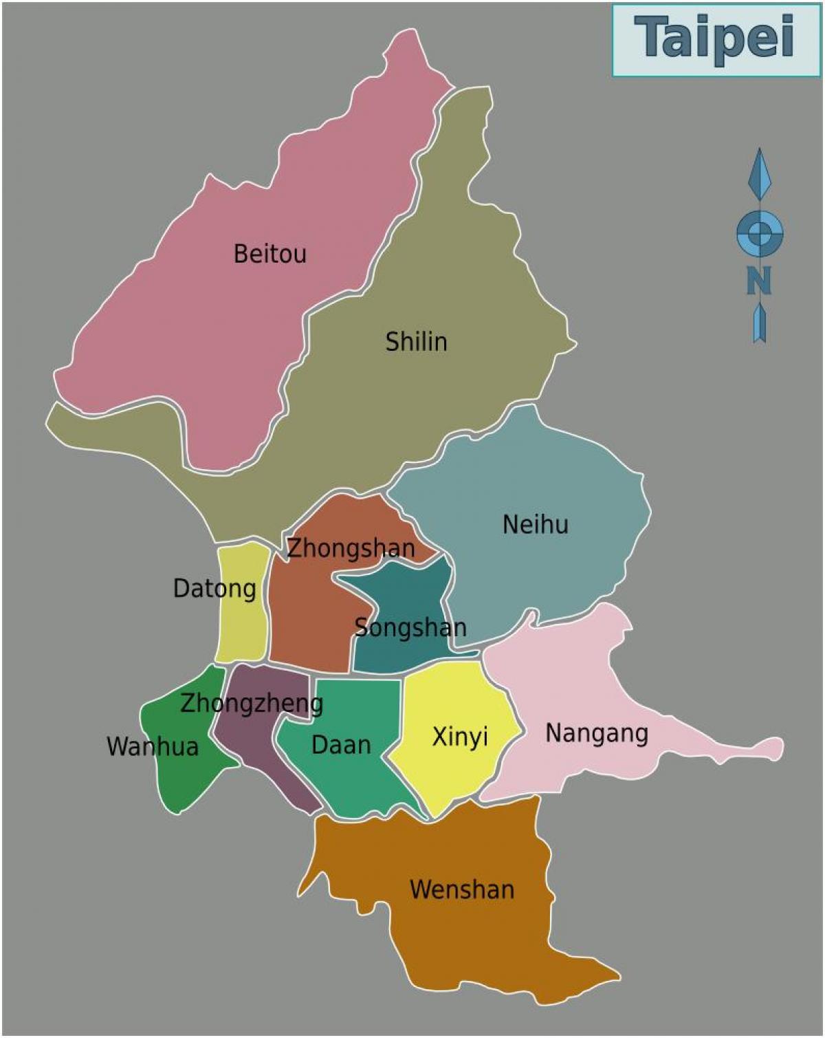 Taipei city district χάρτης