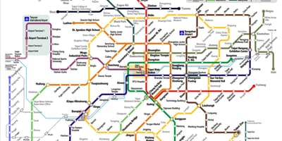 Μετρό Taipei χάρτης