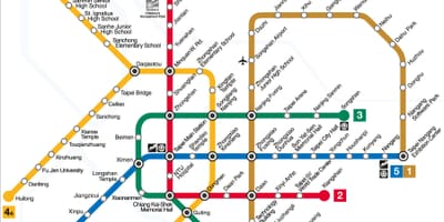 Mrt χάρτης Ταϊπέι 2016