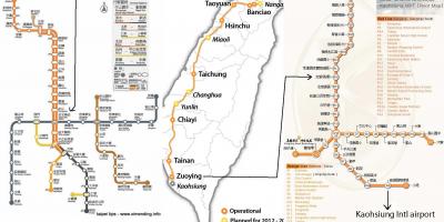 Χάρτης της Ταϊπέι υψηλής ταχύτητας σιδηροδρομικό σταθμό